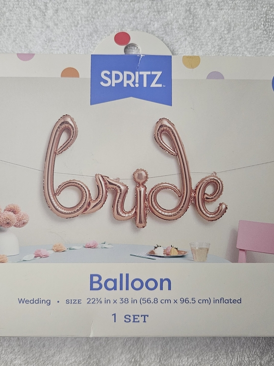 Spritz Other - Spritz Rose Gold 'Bride' Balloon Banner - Wedding Balloon Decor